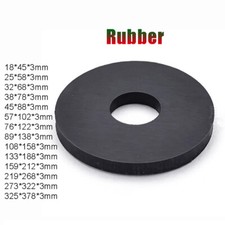 3mm Thickness Black Rubber Flat Round Ring Washer Seal Gaskets 18mm - 325mm ID