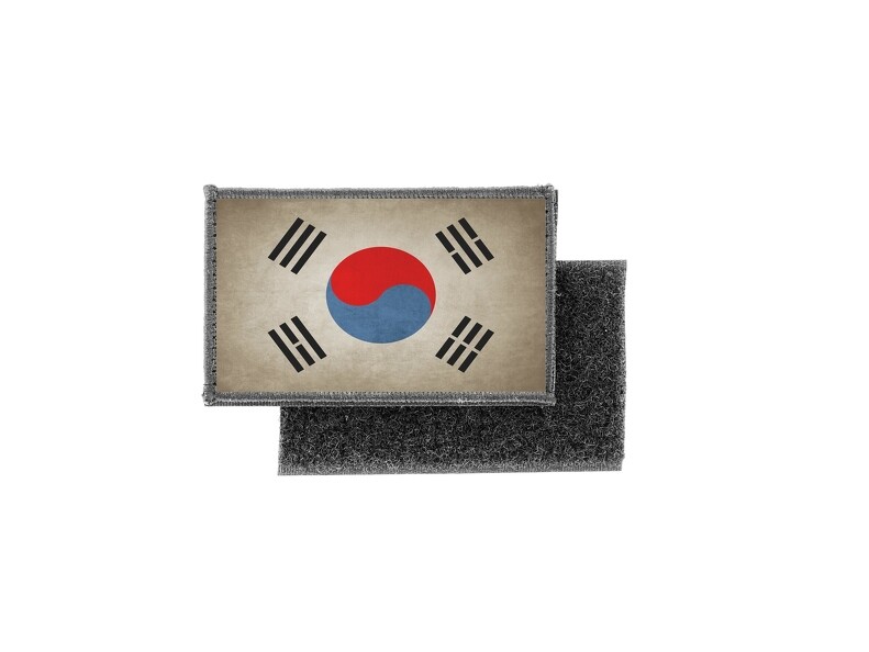 toppe toppa patch bandiera stampado vintage applique banderina corea del sud