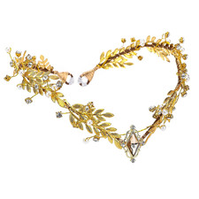 Renaissance Accessories Fairy Crown - Elf Gold Leaves Headpiece Elven Headband