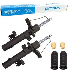 2x PROFLEX STOSSDÄMPFER+PROTECTION KIT VORDERACHSE passend für FORD C-MAX DM2