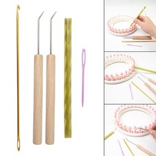 5 Pieces Round Knitting Loom Hook Set Hat Loom DIY Wool Yarn Loom Knitting