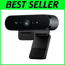 Versatile Logitech Brio Webcam with Universal Mounting Clip