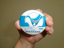 Vintage Original USFL 1985 Portland Breakers 2.25 Inch Team Logo Pinback Button!