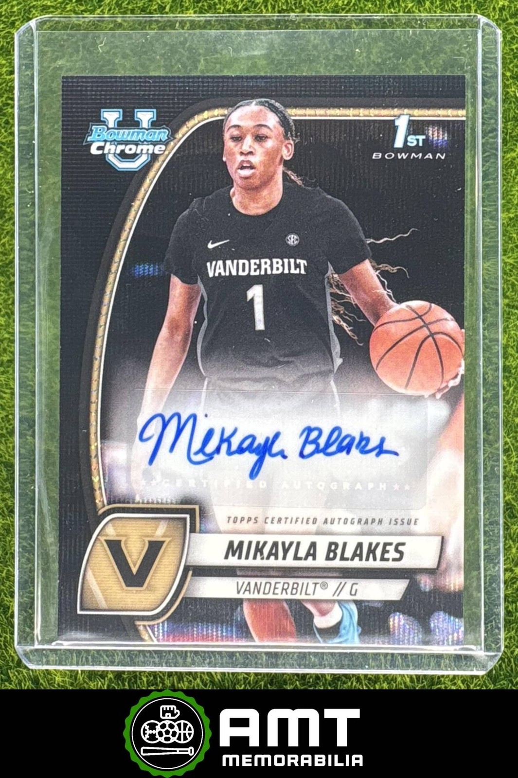 Mikayla Blakes 2024-25 Bowman University Chrome Prospect Auto Black Wave #55