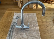 Quality Brushed Chrome Kitchen Sink Monobloc Mixer Tap Blanco Modern Design