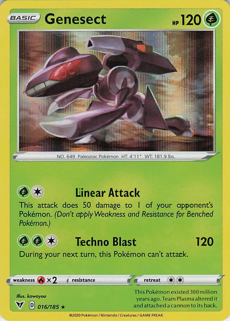Genesect Holo Holo Rare SWSH04: Vivid Voltage 016/185 NM