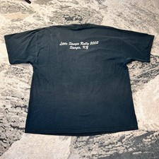 Vintage Y2K Gildan T Shirt Mens 2XL Black Biker Little Sturgis Rally in Sturgis