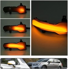 For Subaru Forester Impreza Squential Smoked LED Side Wing Mirror Indicator Ligh