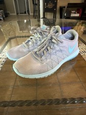 Nike Flex Fury 2 Running Shoes Grey And Blue Size 4.5Y Womens Size 6 Gently Worn