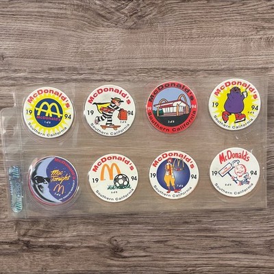 McDonalds ORIGINAL NOS 1994 California Pog/ Milk Cap SET  1-8