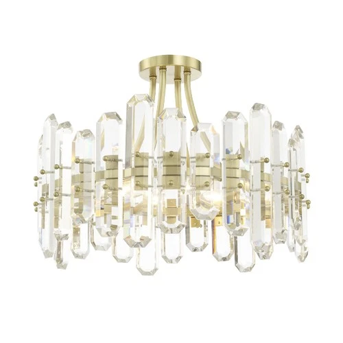 Crystorama Lighting Group BOL-8884 Bolton 4 Light 21"W Semi-Flush - Brass - Picture 8 of 12