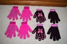 4-Pair Canyon River Blues CRB Stretch Gloves w/Grippers Pink Black Butterfly