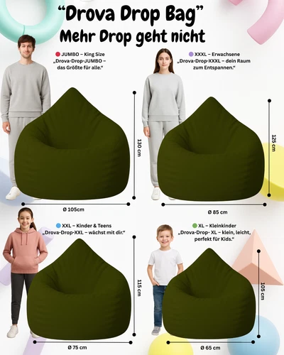 PatchHome Sitzsack XL- Jumbo Sitzkissen Bodenkissen Kinder und Erwachsene - Bild 62 von 203