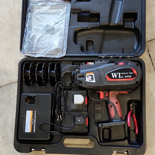 WL Rebar Tier Automatic Tying Machine Kit WL-400B w/ Charger Battery Case
