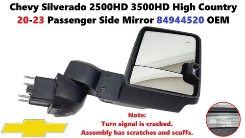 Chevy Silverado 2500HD 3500HD High Country 20-23 Passenger Side Mirror 84944520