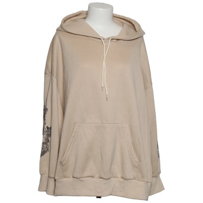Romwe, Kapuzenpullover, Größe: 3XL, Beige, Print, Damen #Txo