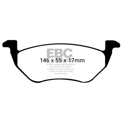 EBC UD1055 2-Wheel Set Brake Pad Sets Rear for Mercury Mariner Ford Escape Mazda