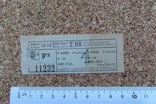 Ancien Ticket Tram Bruxelles - Lignes 13-14 - Porte de Namur/Barrière St-Gilles