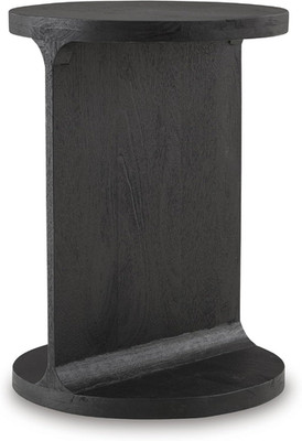 Ashley Adderley Modern Black Accent Table with Sandblasted Finish
