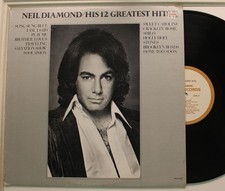 Neil Diamond Lp His 12 Greatest Hits On Mca - Vg / Vg To Vg 
