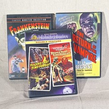 Return of the Vampire; Frankenstein Lot of 3 classic Monster movies on DVDs