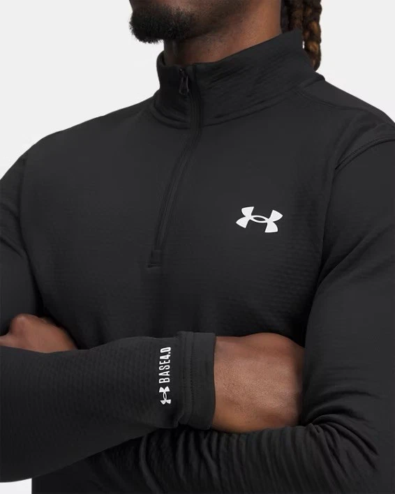 Under Armour 1343242-001-MD Ua Men's Coldgear Base 4.0 1/4 Zip Men’s Size 2XL  - Image 3 of 4