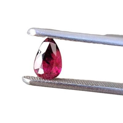 Unheated Mong Hsu Ruby 0.80ct Natural Burma Pear Shape Red Gem GBL Certified