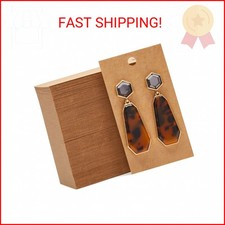 200-Pack Kraft Paper Earring Display Cards for Hanging Earrings, Studs, Bulk Jew