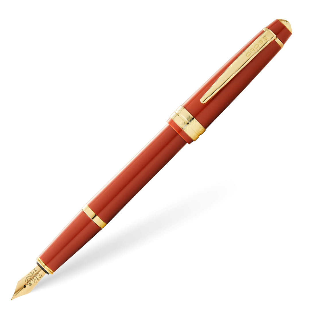 Cross Bailey Light Amber Resin and Gold Tone Fountain Pen Medium Nib