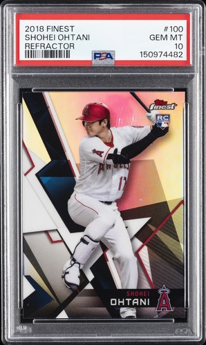 2018 FINEST REFRACTOR #100 SHOHEI OHTANI ROOKIE RC PSA 10