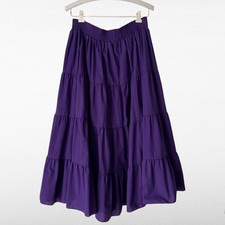Vintage 90s Purple Tiered Maxi Skirt Size M Boho Witchy Festival Whimsigoth