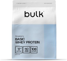Bulk Basic Whey Protein Powder | Strawberry | 2.5 kg 82 Servings (Pack of 1) 19.64 per kilo