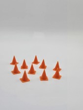 1:64 Scale Orange Traffic Cones Set of 10  3D Printed Diorama Accessories