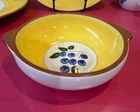 Vintage Stangl  Blueberry Pottery 6 1/2 In Lugged Bowls / 5 1/2 In Trinket Bowls