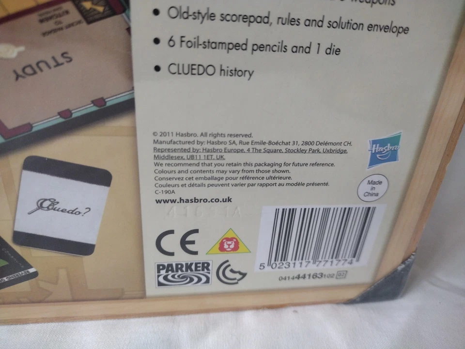 Cluedo Nostalgia Edition in Wooden Box NEW SEALED c2011 Parker  - Image 3 of 4