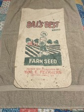VTG Bills Best Brand Farm Seed Cloth Bag (read) As is Wisconsin