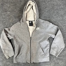 Nike Sportswear Club Fleece Zip Hoodie Gray size Medium Kids Youth