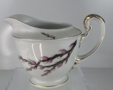 Vintage Cherry Blossom Creamer With Gold Trim