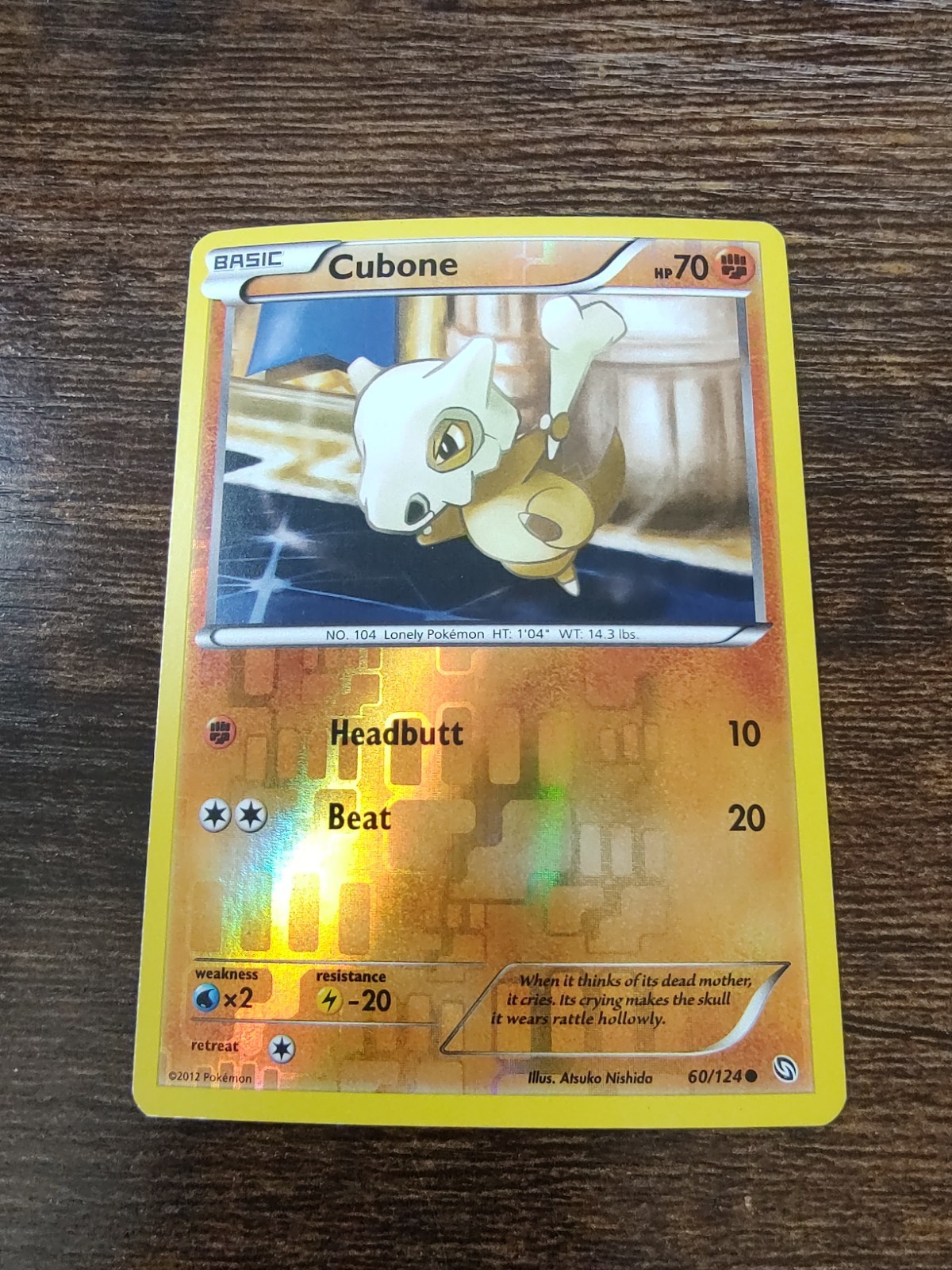 Pokemon Dragons Exalted Cubone 60/124 Reverse Holo Card