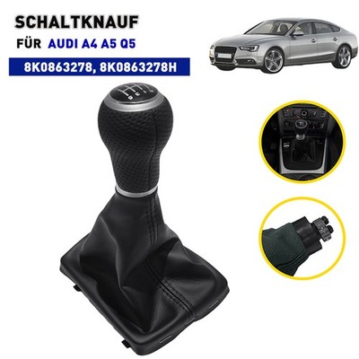 Schaltknauf Schalthebel mit Schaltsack 6-Gang für Audi A4 8K B8 A5 8T 8F Q5 8R