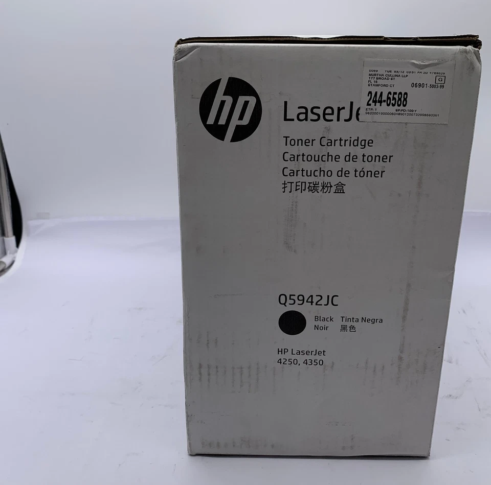 Genuine HP LASERJET 4250 CONTRACT TONER Cartridge BLACK, Q5942JC, OEM - Image 2 of 2