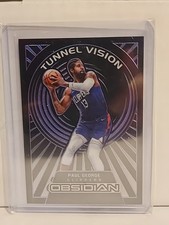 2021-22 Panini Obsidian - Tunnel Vision Paul George #18 Electric Etch Purple /75