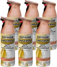 Rust-Oleum 365352-6PK Universal All 11 Ounce (Pack of 6), Matte Copper 