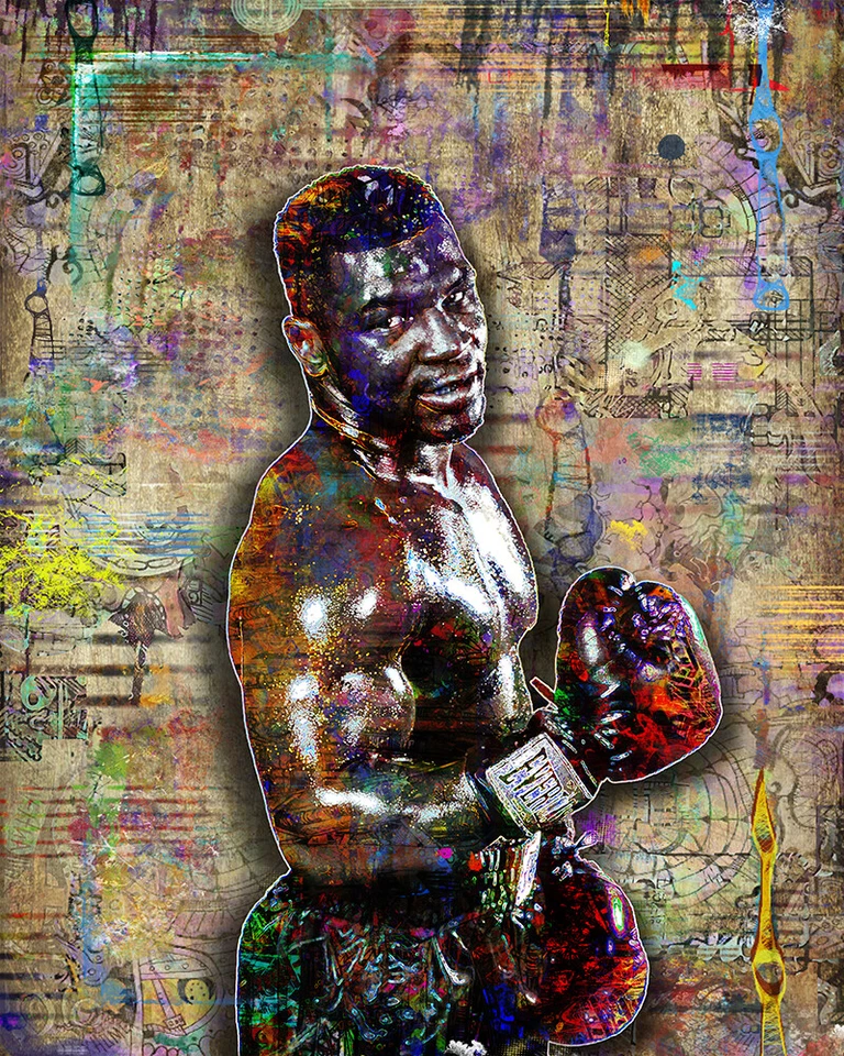 MIKE TYSON Poster, Iron Mike Tyson Pop Art Tribute Free Shipping US - Image 4 of 4