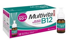Multivitamix B12 Integratore di Vitamina B12 50+ 12 Flaconcini
