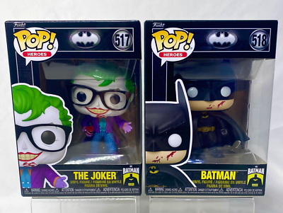 funko Pop DC ダークナイト バットマン、ジョーカーセット 2 Figure Set) 85th Anniversary Batman Bloody & Joker with Teeth