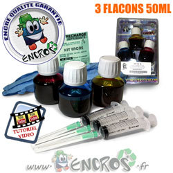 Kit encre couleur recharge HP22 consommable jet d'encre compatible imprimante Deskjet