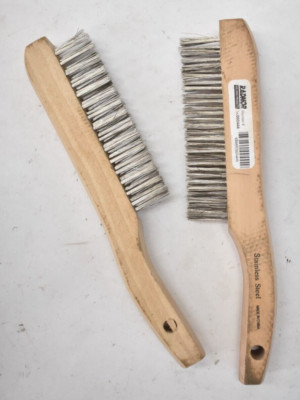 Lot of 2 Radnor Scratch brush Shoe Handle Stainless Steel 4x16 Rows 64000444