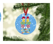 BANANAS IN PYJAMAS INSPIRED CUSTOM 3.5" METAL ORNAMENT GIFT TAG