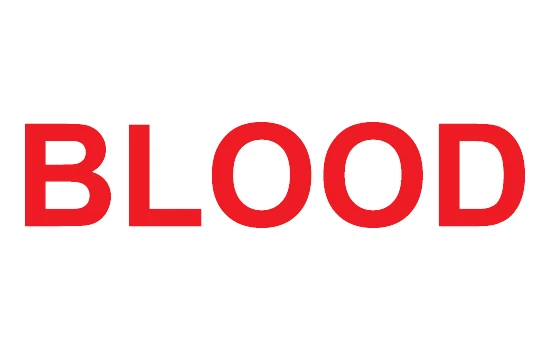 3M Scotchlite Reflective Red Blood Lettering Stickers - Courier Emergency Bike